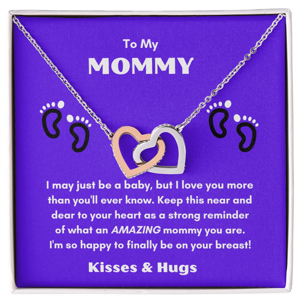 For Mommy with Love: Interlocking Heart Necklace from the Mother's Day Collection
