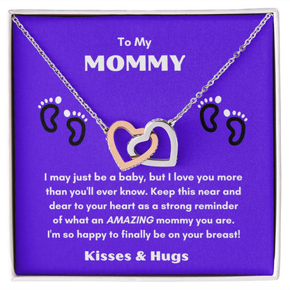 For Mommy with Love: Interlocking Heart Necklace from the Mother's Day Collection