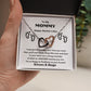 TO MY MOMMY FOR MOTHER'S DAY THIS BEATUIFUL INTERLOCKING HEART NECKLANCE TO FEEL THE CLOSE LOVE AND WARMTH WE HAVE FOR EACH OTHER