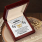 TO MY MOMMY FOR MOTHER'S DAY THIS BEATUIFUL INTERLOCKING HEART NECKLANCE TO FEEL THE CLOSE LOVE AND WARMTH WE HAVE FOR EACH OTHER