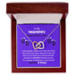 TO MY MOMMY HAPPY MOTHER'S DAY ENJOY THIS INTERLOCKING HEART NECKLACE KEEP IT CLOSE TO YOUR HEART!