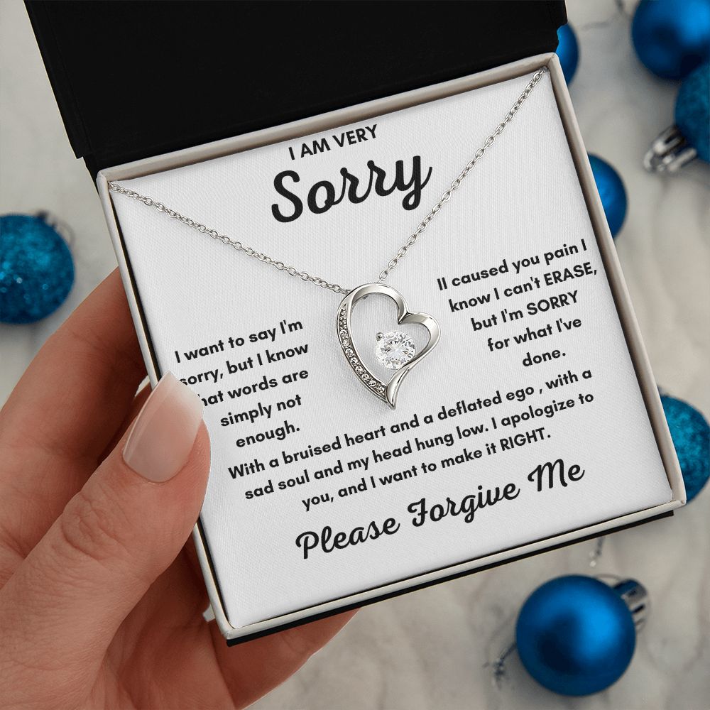 Expressing Eternal Apologies: I Am Very Sorry Love Forever Necklace Gift