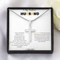 To My Handsome Husband Stainless Steel Cross Necklace with message card